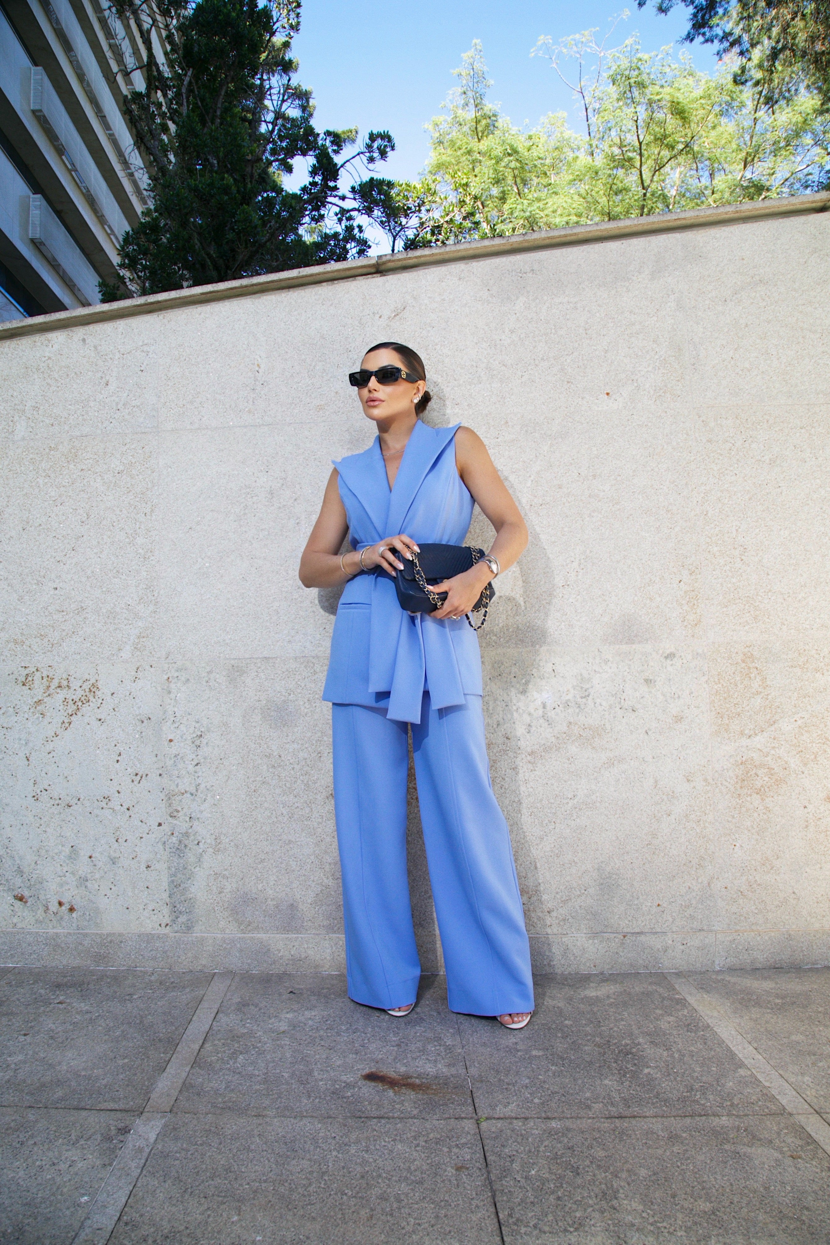 Calça Pantalona Transpassada