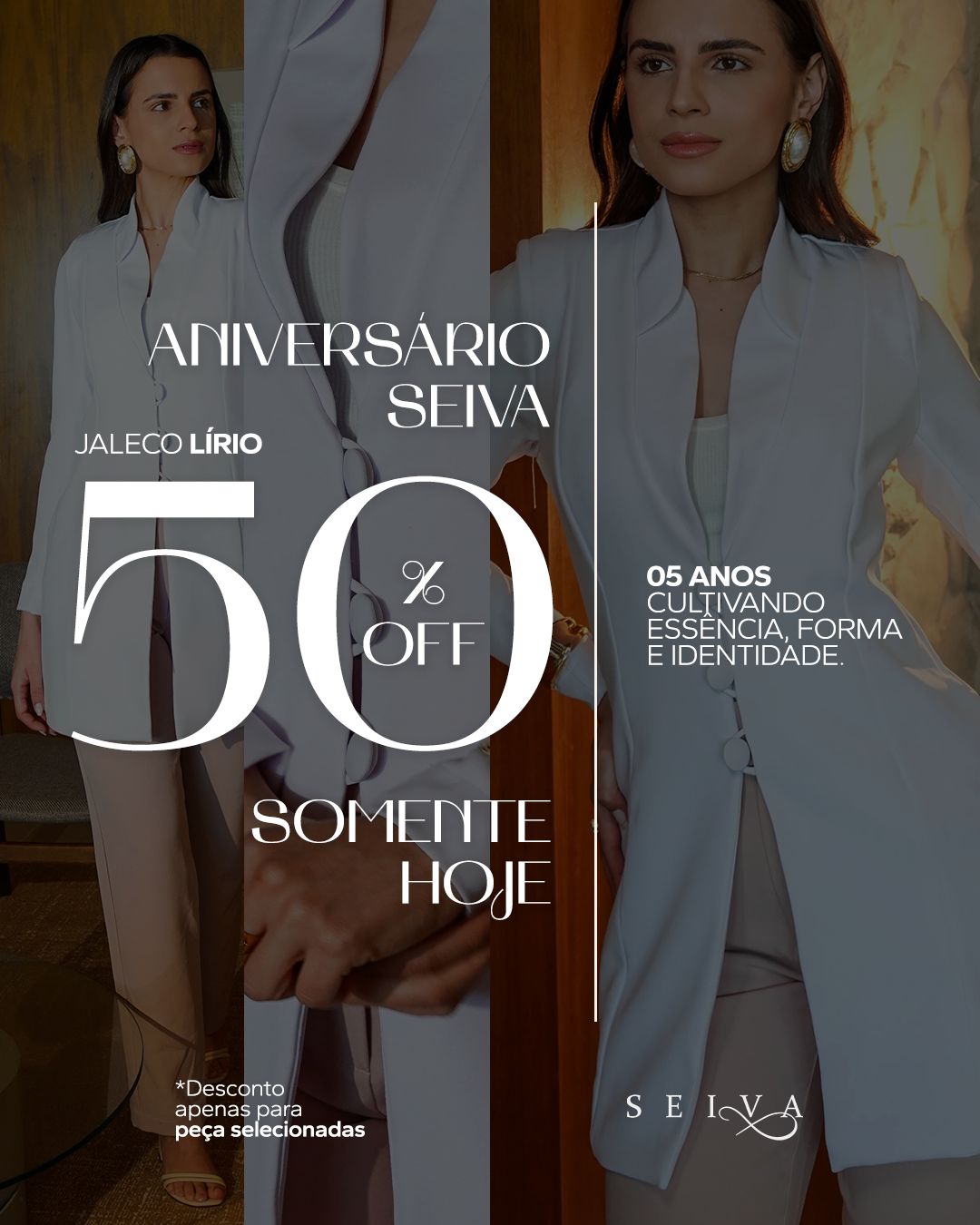 Jaleco Lírio - 100 unidades com 50%